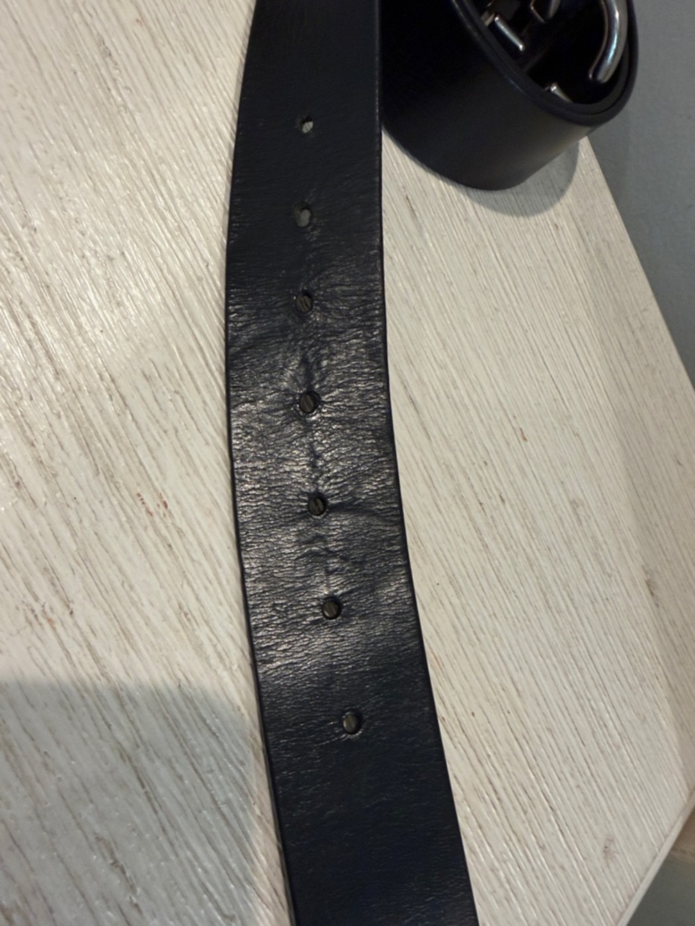 Gucci Black Leather Belt with Silver Double G Buckle - Picture 6 of 8